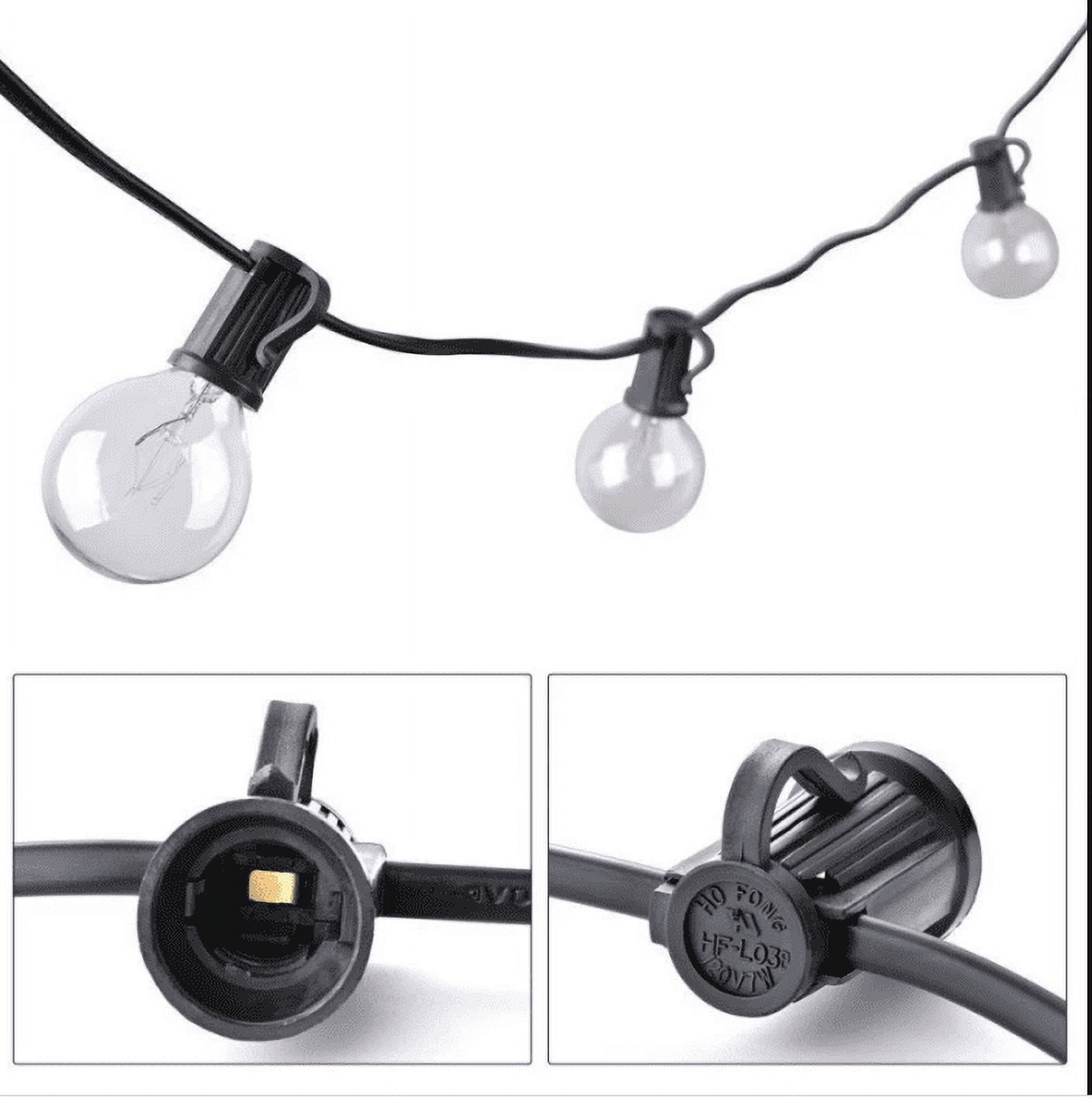 Yi Lighting 25 FT Outdoor String Lights with 25pcs Globe Bulbs Weatherproof for Bedroom Party Patio Garden Yard Deck