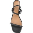 thumbnail image 3 of Journee Signature Womens Lenonn Leather Square Toe Heels, 3 of 3