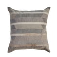 thumbnail image 3 of LR Home Wayne Gray/Tan Striped Wool and Faux Fur Blend Pillow Cover, 3 of 9