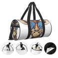 thumbnail image 3 of Fotbe American Giraffe Style Bolsa Deportiva de Lona Plegable con Estampado, Bolsa de Gimnasio con Bolsillo Seco/Húmedo, Bolsa de Viaje Ultraligera de Gran Capacidad, 3 of 6