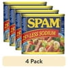 (4 pack) SPAM 25% Less Sodium, 7 G of Protein, 12 oz Aluminum Can
