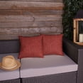thumbnail image 2 of Set of 2 Ruby Red in Geometric Pattern Sunbrella Square Outdoor Pillow 18", 2 of 2