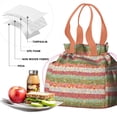 thumbnail image 4 of Pioneer Flower Drawstring Lunch Bag Women - Drawstring Lunch Bag Insulated for Work Office - Stain-Resistant Large Lunchbags for Women with Multi-Pockets, 4 of 6