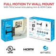 thumbnail image 7 of Ematic 10"-49" Full Motion Articulating TV Wall Mount with HDMI Cable, 7 of 7