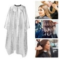 thumbnail image 5 of Unique Bargains 1 Pc Fashion Feather Pattern Hair Cut Barber Cape 62.99"x57.09" White, 5 of 6