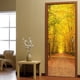 thumbnail image 4 of Adhesivo para puerta (hojas amarillas) efecto 3D para decoración de pared, sala de estar, cocina, dormitorio, baño, papel pintado 77X200cm, 4 of 5