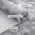 thumbnail image 2 of Tripumer Bedside Rugs Soft Fluffy Shaggy Area Rug 32x63 Inch Tie Dye Non Slip High Pile Carpet for Bedroom Living Room Home Decor, 2 of 10