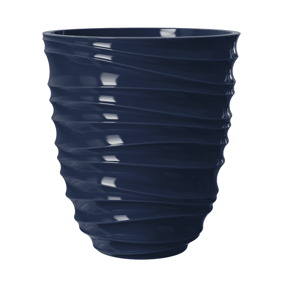 Mainstays Capri 16" x 16" x 18" Round Blue Cove Plastic Planter