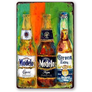 corona beer Vintage Metal Sign Wall Decor Tin Signs Retro Metal Tin Sign  Home Office Bar Pub Decorations 8x12 Inch(20x30cm)