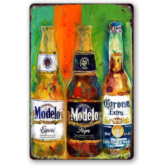 Corona Beer Retro Metal Tin Sign Funny Poster Living Room Kitchen Bathroom Home Art Wall 8X12 Inch/20x30cm