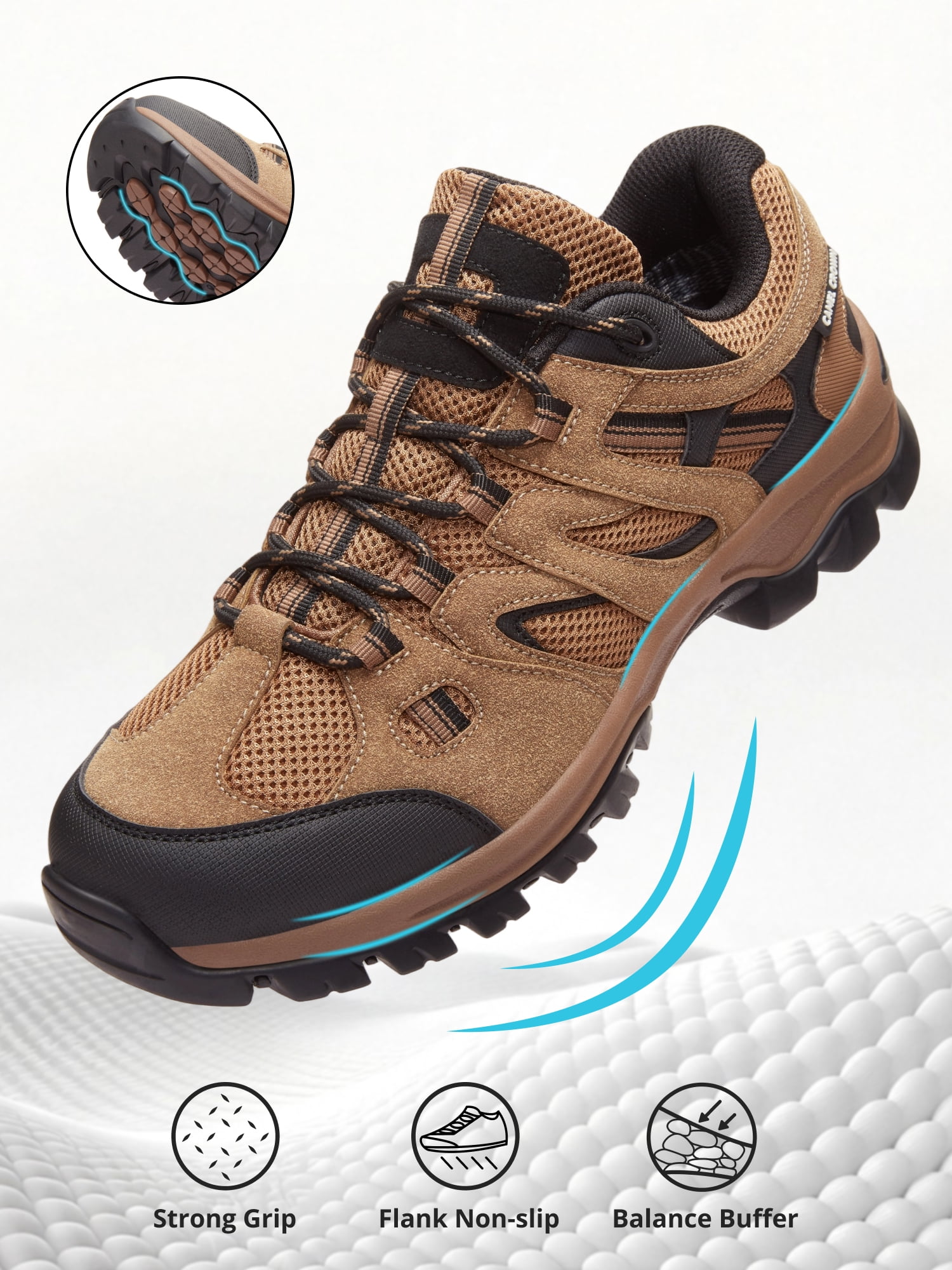 CAMEL Men's Hiking Shoes Lightweight Comfort Sneakers Male Breathable Athletic Shoes Outdoor Running Walking