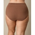 thumbnail image 2 of Playtex Tummy Smoothing Brief Underwear Pack, Moisture-Wicking, 3-Pack (Plus Sizes) Bronzed Chestnut Heather/Black/Black 3XL Women's, 2 of 4