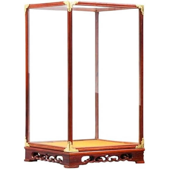 Collectibles Organizer Box Buddha Display Case Modern Glass Display Stand for Collections$$Furniture
