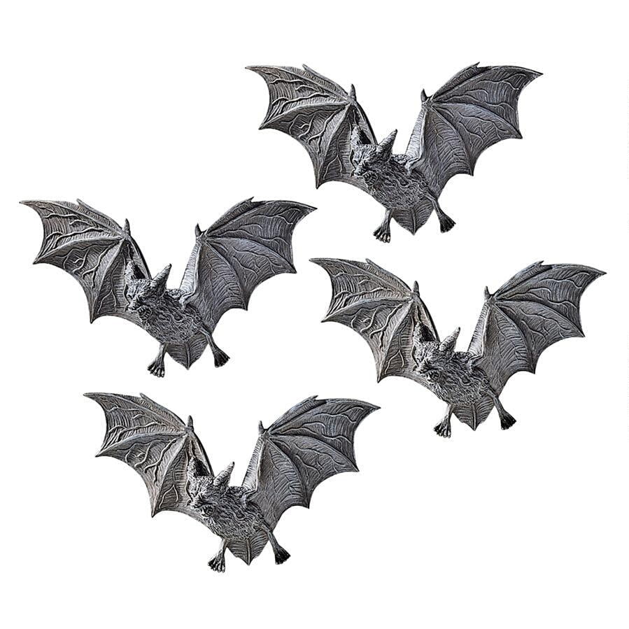 Design Toscano Vampire Bat Welcome Wall Sculpture Set of Two 