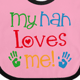 thumbnail image 4 of Inktastic My Nan Loves Me Boys or Girls Baby Bib, 4 of 4