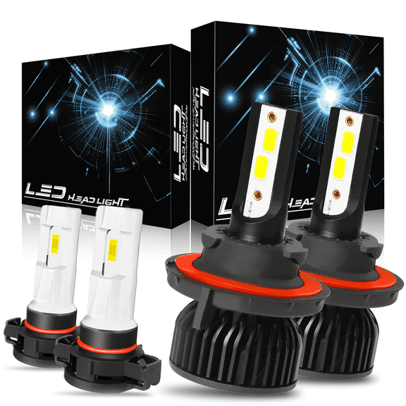 Fits 2007-2014 GMC Yukon LED Headlight Bulbs High Low Beam Fog Light Set 4pcs