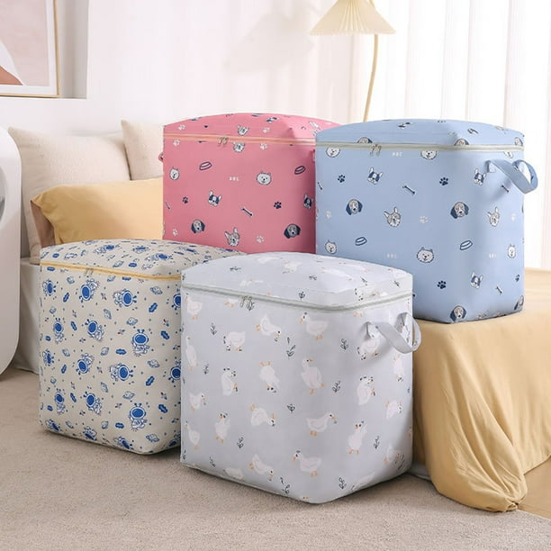 Bolsas de almacenamiento de gran capacidad para ropa y colchas - Organizadores plegables de armario Oxford de 25L/50L/85L/120L con asas y cremallera