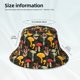 thumbnail image 3 of Fotbe Mushrooms And Fern Stems Sombrero Tipo Pescador con Estampado – Sombrero de Sol de Algodón de Moda para Playa, Golf, Pesca, 3 of 6