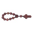 thumbnail image 2 of Pulsera De Rosario, Hermoso Motivo De Crucifijo, Cuentas Colgantes, Rosario, Exquisita Nuez Tallada A Mano Para Regalo Para Espejo De Coche Para Decoración Cergrey Beads Rosary, 2 of 8