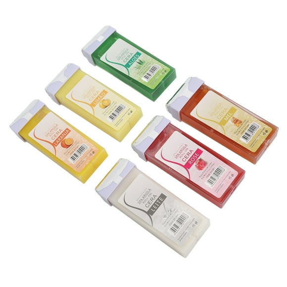 Depilatory Wax Roller, Safe Hair Removal Wax 6pcs for Hands