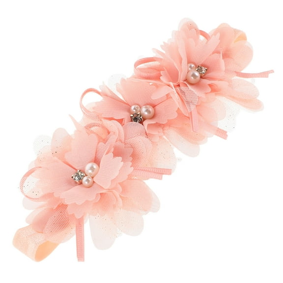 OFFIGAM Multi Color Floral Headband for Baby Girls Elegant Lace Flower Tiara Comfortable and Versatile for Daily Wear and Parties