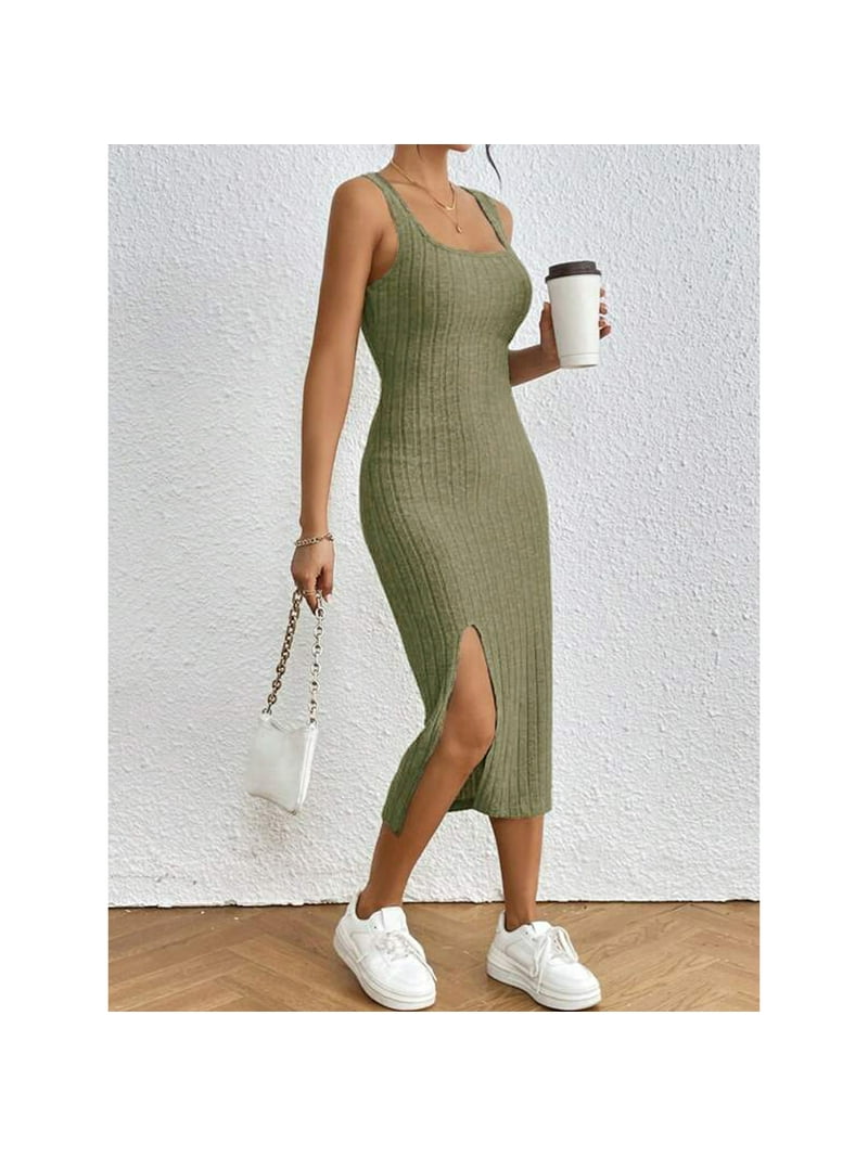 midi ribbed bodycon dress Navy Ribbed Bodycon Maternity Midi Dress main image 0
