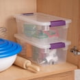 thumbnail image 4 of Miemie 12-Pack 6 Quart ClearView Latch Box, Stackable Organizer Bins with Latching Lids - Clear Plastic Organization Containers for Closet, Bedroom, Shelving Units and Everyday Home Storage, 4 of 8