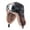 Black, variant on Unisex Winter Aviator Trapper Hat with Goggles, Cute Panda Embroidery Warm Pilot Cap, Khaki