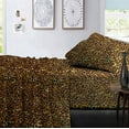 thumbnail image 2 of ABORN 800 Thread Count Egyptian Cotton 4 PC Adult Bedsheet 28" Pocket 40" SplitHead CalKing Leopard Print, 2 of 8