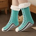 thumbnail image 5 of Women Men Thick Fuzzy Cozy Stocking Cabin Non Slip Fluffy Comfy Warm Fleece Grips Winter Slipper Socks, 5 of 5