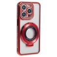 thumbnail image 3 of Funda de TPU con soporte para anillo con decoración de diamantes de imitación a prueba de golpes para iPhone 13 Pro Max - Morado oscuro - 4137929995165 Rojo, 3 of 5