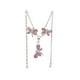 thumbnail image 1 of COLLAR DE LIBELULA ROSA DE PLATA Y ARETES, 1 of 4