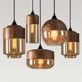 thumbnail image 3 of Walnut Pendant Light Adjustable Glass Hanging Lamp for Bedroom Dining Room Hallway, 3 of 7