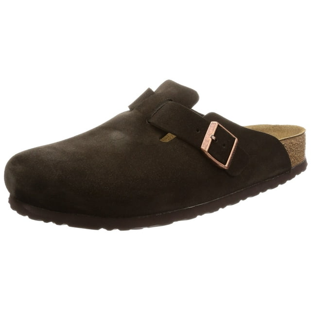 Zapatos Birkenstock Boston, plantilla suave unisex, gamuza moca, 37 EU