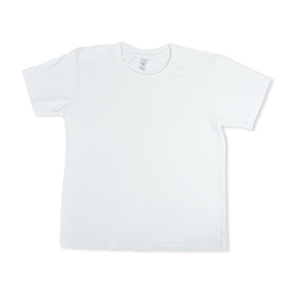CRAFTEE Youth T-shirt à col rond 100 % coton 45.72 × 55.88 cm (18 × 22 in) blanc Medium