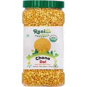 Rani Organic Chana Dal (Split Desi Chickpeas without skin) 64oz (4lbs) 1.81kg Bulk PET Jar ~ All Natural | Vegan | Gluten Friendly | NON-GMO | Indian Origin | USDA Certified Organic