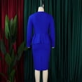 thumbnail image 5 of AURA Plus Size Pencil Dress Square Neck Ruffle Detail Long Sleeve High Waist Midi S-XXXL, 5 of 8