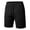 Black, variant on Mens Shorts Casual Summer Elastic Waist Textured Straight Leg Loose Fit Lightweight Beach Shorts with Pockets
