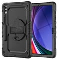 thumbnail image 6 of 3 Layer Case for Samsung Galaxy Tab S9 Plus/S9 FE Plus 12.4" 2023, for Kids Heavy Duty Protective Case with Screen Protector & Stylus Holder & 360 Rotating Stand Hand/Shoulder Strap, Black, 6 of 10
