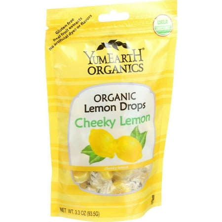 College Farm Organic Lemon Candy - Yumearth Organics Organic Lemon Drops - Cheeky Lemon - 3.3 Oz - Pack of 6
