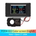 thumbnail image 2 of PZEM-022 Medidor Electrónico Digital, 6 en 1, Pantalla LED A Color, Medidor de Energía Monofásico, Voltímetro, Medidor de KWh + CT Abierto, 100 A, 2 of 5
