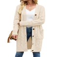 thumbnail image 2 of MesaSe Womens Long Sleeve Cable Knit Cardigan Sweaters Open Front Fall Outwear Coat, 2 of 5