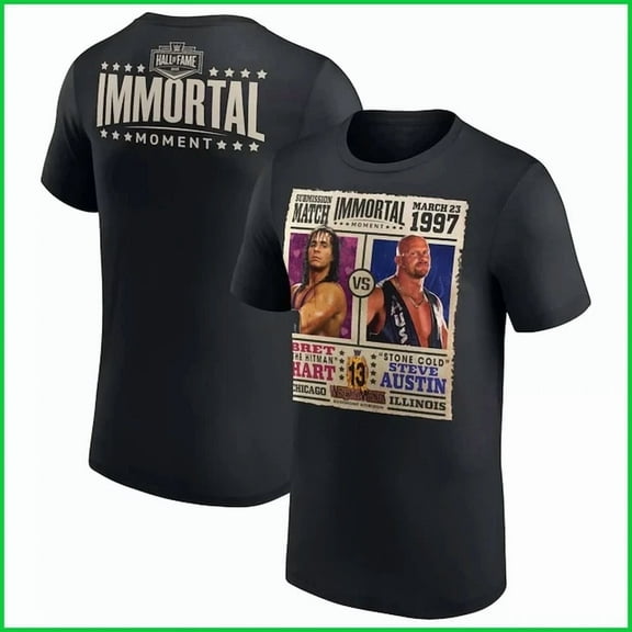 SALE - Bret Hart vs. "Stone Cold" Steve Austin WWE Hall Of Fame 2025 T-Shirt