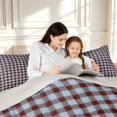 thumbnail image 4 of Manfei Classic Plaid King Size Comforter Sets,Vintage Check Comforters King Size,Brown Blue,Light Gray Reversible,3 Pieces,1 Comforter and 2 Pillowcases,3 Pieces,1 Comforter and 2 Pillowcases, 4 of 7