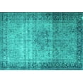 thumbnail image 1 of Ahgly Company Indoor Rectangle Persian Turquoise Blue Traditional Area Rugs, 3' x 5', 1 of 4