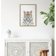 thumbnail image 6 of Kate and Laurel Sylvie Tiger Portrait Framed Canvas Wall Art by Amy Peterson Art Studio, 18x24 Natural, Modern Jungle Animal Portrait Art for Wall, 6 of 7
