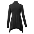 thumbnail image 3 of MBJ WT994 Womens Turtleneck Sweater Tunic with Shark Hem S BLACK, 3 of 3