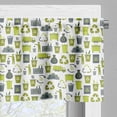 thumbnail image 5 of Ambesonne Ecology Valance & Curtain, Simple Bins and Symbols, 55"x24", Yellow Green Grey and White, 5 of 7