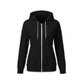 thumbnail image 7 of Yeaiivve Maternity Hoodies Jackets for Women Cut Out Sleeve for Easy Breastfeeding Full Zip Up Hooded Sweatshirts Fall Lounge Jackets with Pockets Black,M, 7 of 7
