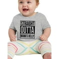 thumbnail image 1 of Straight Outta Mama's Belly T-Shirt Infant -Smartprints Designs,  12 Months, 1 of 4